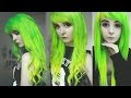 ☯ Dying my hair lime green and yellow ombre