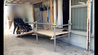 単管パイプで作った自作スロープ移動のため台車作成 ちんねんの徒然なる日記