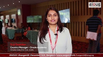 #sangam18 - Suji Gopalan - Country Manager oracle academy shares sangam experience