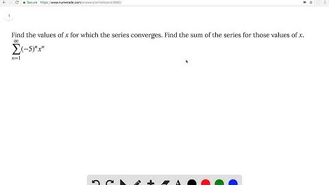 Find the values of x for which the series converges. Find the sum of the series for those values of…