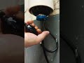 Inserting a balloon pump into the pipe to block flowing water before locking it with pipe clamps.