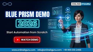 Blue Prism Demo Class 2026 | Start RPA Automation from Scratch | Career Roadmap | OnlineITGuru