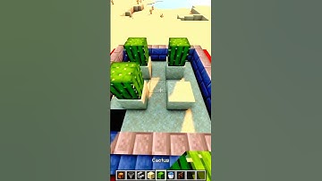 How to Make a Automatic Cactus Farm in Minecraft.#shorts#mcaddon