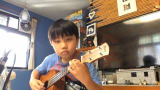 Video thumbnail of "天空之城 Castles In The Sky，馮羿改編演奏 arranged and played by Feng E，ukulele"