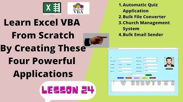 MS Excel VBA Tutorials Lesson 24 - User Form