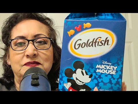 ASMR Goldfish, Cinnamon twists y doraditas Bimbo!!