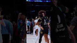 🥰 Olivia Miles hugs Ta'Niya Latson post game| WNBA women's basketball #shorts #short #basketball NBA