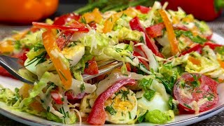 😋 Ein genialer Chinakohlsalat! Ein einfaches und köstliches Rezept!
