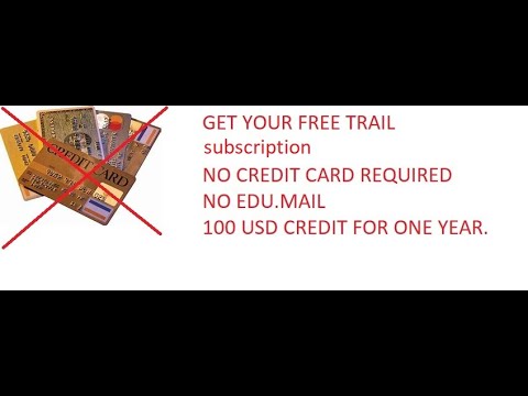 get your free trail azure subscription.without credit card,without edu mail.