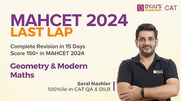 Last Lap to MAHCET 2024 | MAHCET Quantitative Aptitude | Geometry & Modern Maths #mahcet2024
