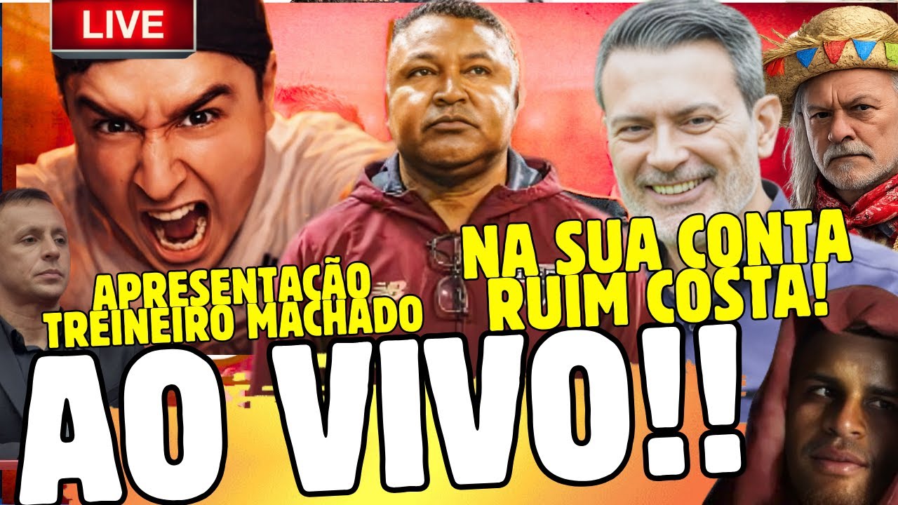 AO VIVO - CHEGADA DO TREINEIRO MACHADO: APRESENTAÇÃO l DEMISSÃO DO CRESPO E BASTIDORES PODRES.