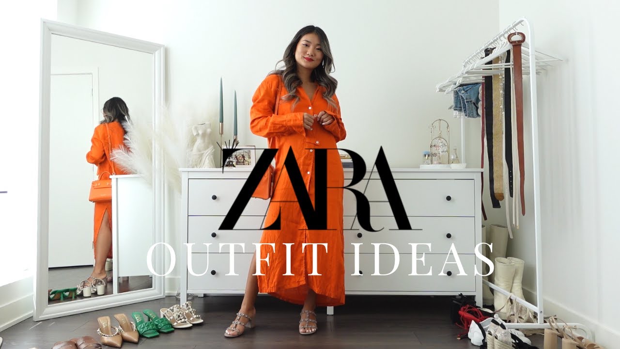 Summer Outfit Ideas | ZARA Orange Tunic Dress - YouTube