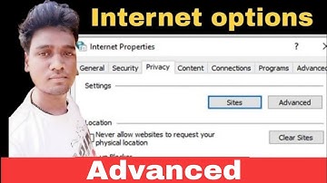 Internet option | Advanced | Control panel in windows 10 | The AB