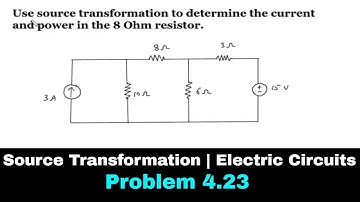 Brontransformatie | Elektrische circuits | Probleem 4.23 | Elektrotechniek
