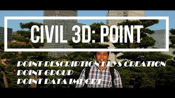 Civil 3D Tutorial for Beginners: Points (Point Desc. Keys, Point Group, Import Point Data)