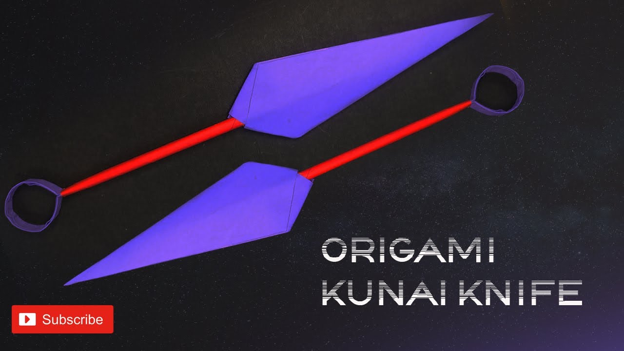 How to make Kunai Knife Origami Kunai Knife DIY Paper Knife YouTube