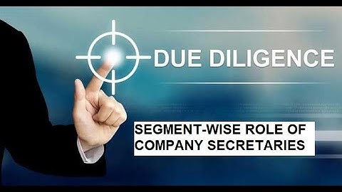 DUE DILIGENCE |  SEGMENT-WISE ROLE OF COMPANY SECRETARIES | CS ONLINE | CS OFFLINE | ACE TUTORIALS