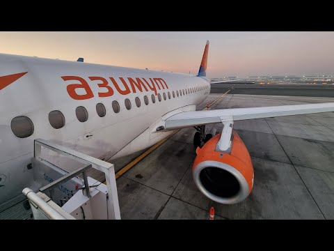 Superjet 100 а/к Азимут | Рейс Дубай — Минеральные Воды