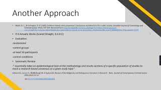 How to Evaluate Crime Prevention Program & Practices and Using It Part One