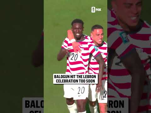 Balogun hit the LeBron silencer celebration but the goal is disallowed due to offside
