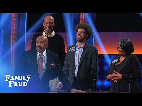 Hang a donut off THIS??? | Celebrity Family Feud