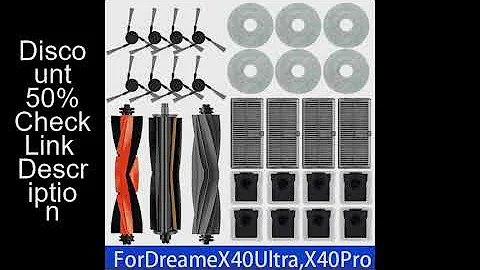 For  Dreame L40 ultra / X40 Ultra Robot Vacuum Accessories Dust Bags Mop Main Side Brushes Cloths HE