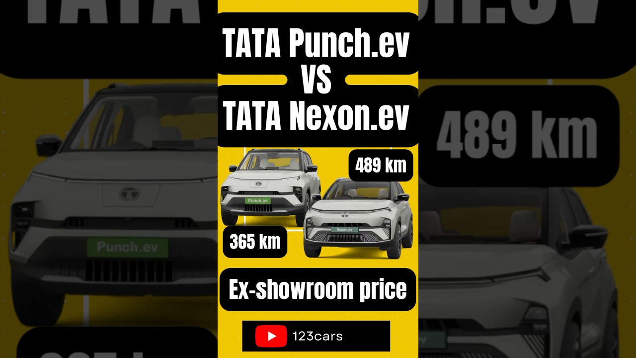 Tata nexon ev vs tata punch ev long range ex-showroom price 