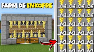 Farm de ENXOFRE Automática Minecraft Bedrock 1.21/26.32+!