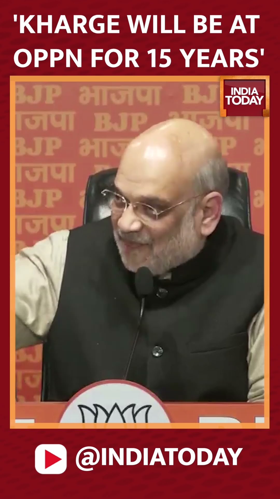 Amit Shah Jibes At Mallikarjun Kharge, Says Kharge Will At least Be In The Oppn Seat For 15 Years