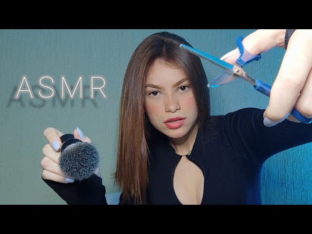 ASMR | CABELEIREIRA RÁPIDA E AGRESSIVA FAZ SEU CABELO E BARBA 💇🏼💈 (fast & aggressive , hand sounds)