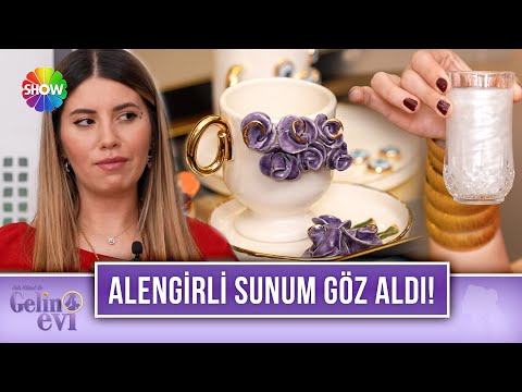 Yasemin gelinden allı pullu su eşliğinde kahve sunumu! | Gelin Evi 1098. Bölüm