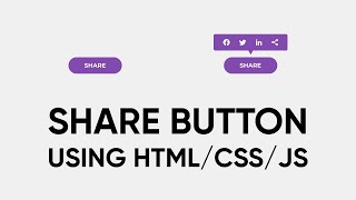 Share Button using HTML, CSS and JavaScript