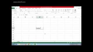 How to write square in Excel 2013