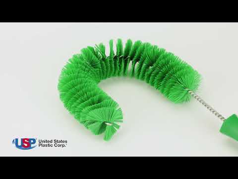 14.2" Green Vikan® Stainless Steel Exterior Pipe Brush | U.S. Plastic Corporation®
