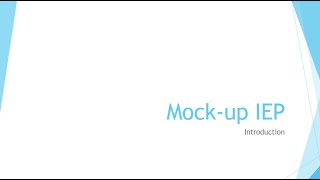 Mock up IEP