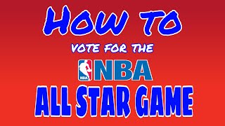 How to vote for the NBA All Star Game (tutorial)