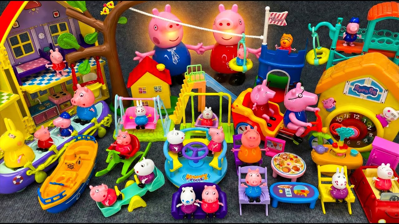 Ultimate ASMR Unboxing PEPPA PIG'S Jungle House, Super Playground Toy Playset😍Satisfying Toys