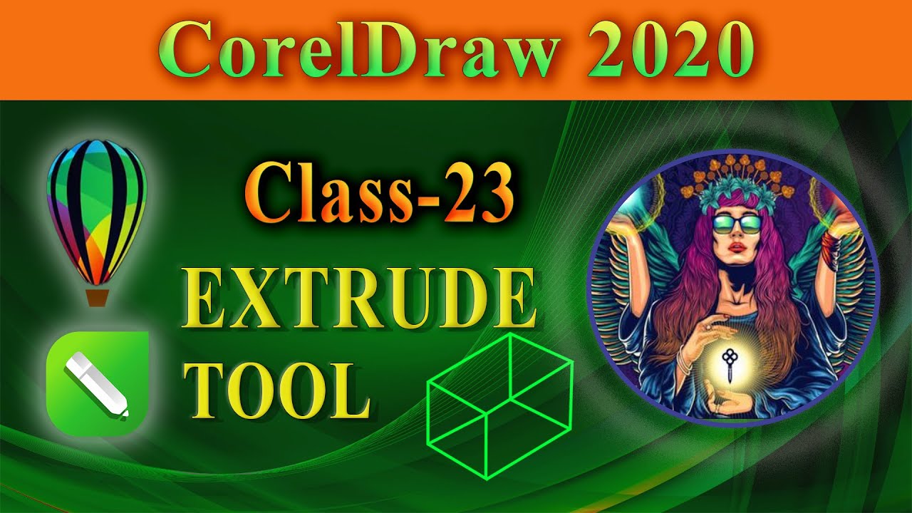 How to Use Extrude Tool in CorelDraw 2020 || By Sir Mubarik A.Raza