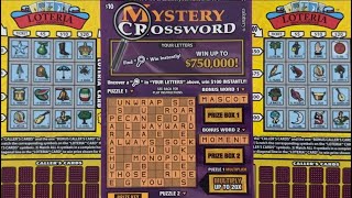 Mystery Crossword Loteria CA Scratchers