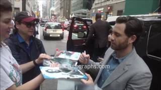 Edgar Ramirez - SIGNING AUTOGRAPHS while promoting in NYC