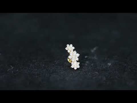 Certified Moissanite Flower