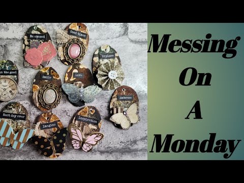 Messing On A Monday/ Making Mixed Media Embellishments - YouTube