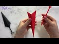 Origami 折り紙 カッコイイ くない 苦無 How To Make Cute Kunai Ninja 색종이접기 수리검 折纸 忍者飞镖 しゅりけん Folding Paper Diy Hana S Channel 折り紙モンスター