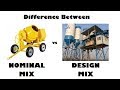 Nominal Mix vs Design Mix of Concrete