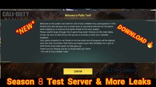 Season 8 Test Server 😁|Season 8 Leaks|#callofdutymobile #codm #callofdutymobilegameplay