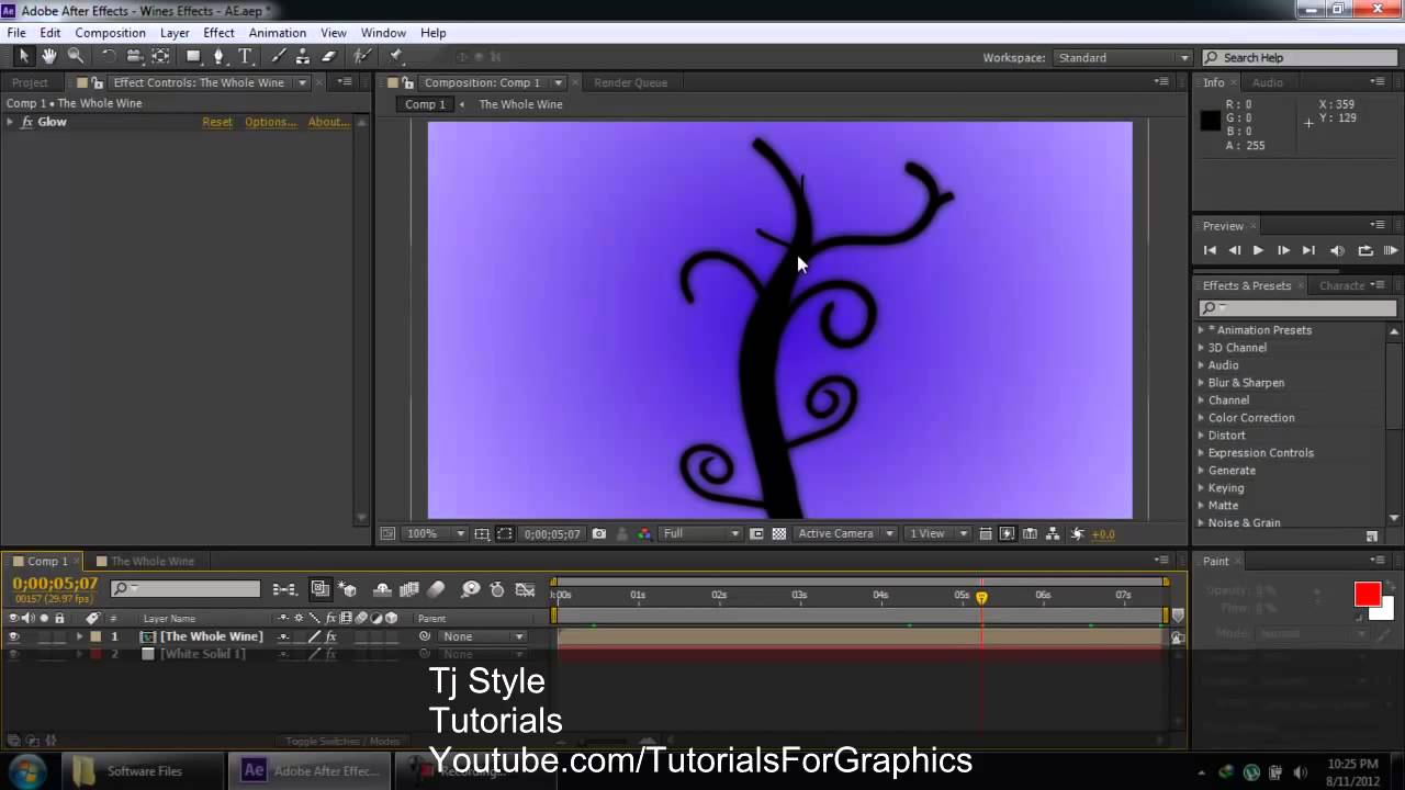 Adobe After Effects CS6 For Beginners 16 Effects To Wines - YouTube