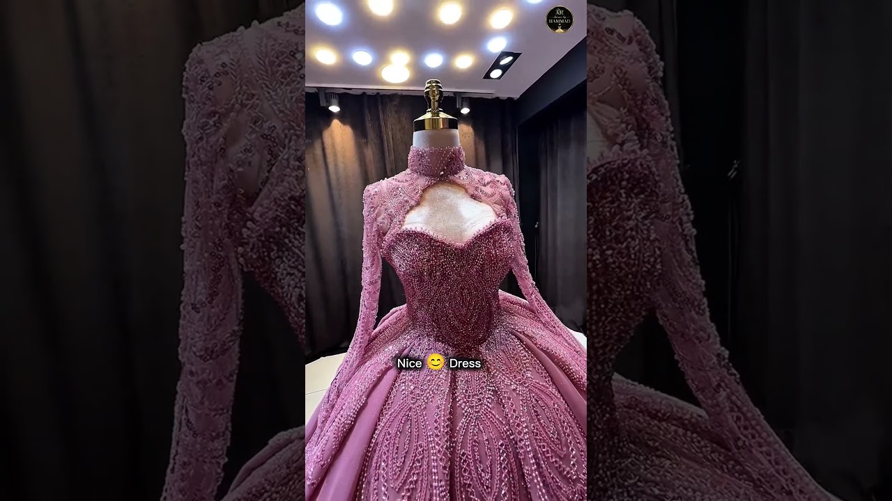 Pink Gown Covered in Thousands of Hand-Placed Beads 