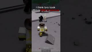 He took It a little tung tung serious.. #shorts #funny #tsb