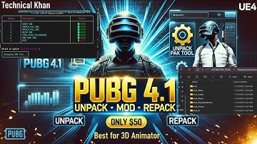 PUBG 4.1 UE4 PAK Unpack & Repack Tool | Extract 3D Models, Characters & Animations | BEST FOR MODDER