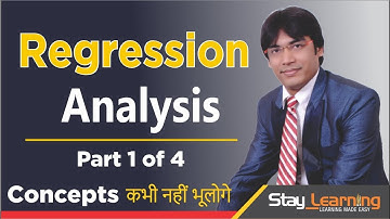 Regression Analysis Part 1 of 4 | Statistics | Linear Regression by Vijay Adarsh| Stay Learning